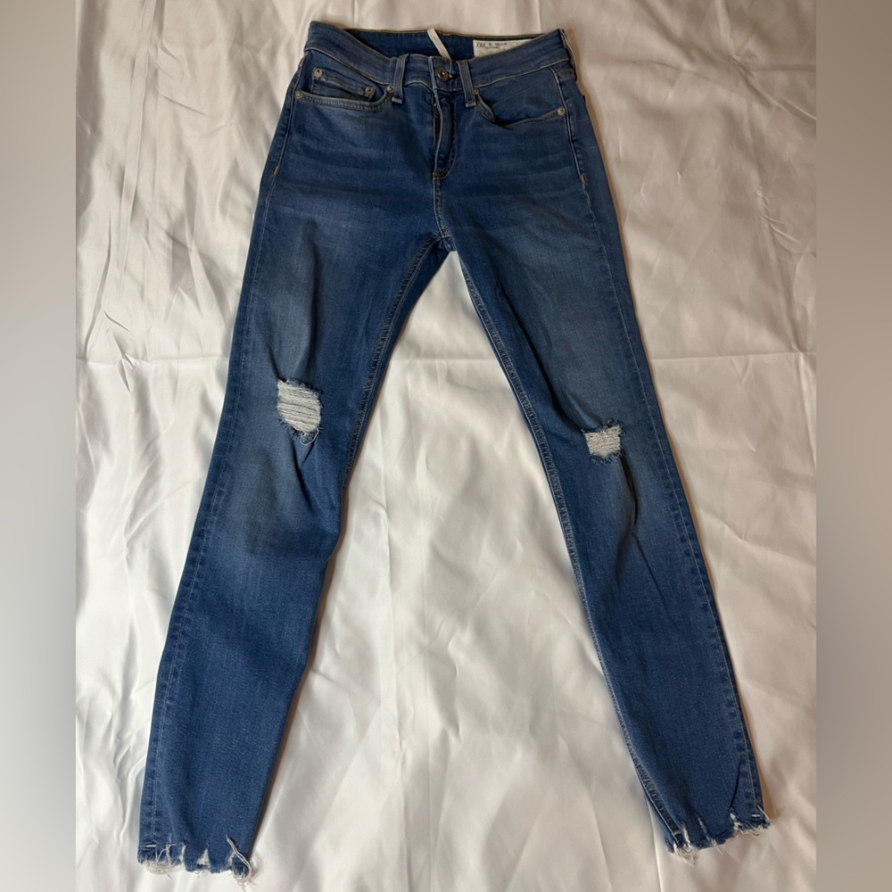 Rag & bone size 25 cate mid-rise ankle skinny jeans